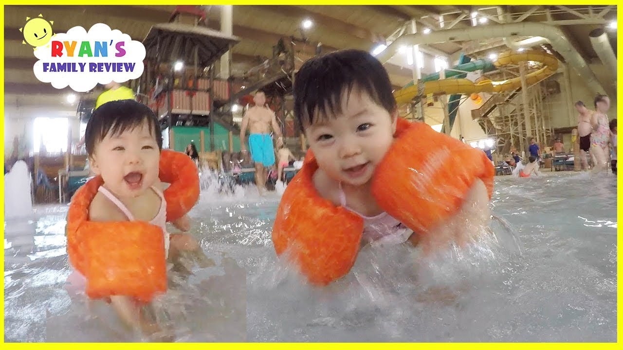 Babies and Kids Family Fun Pool Spash Pad and Water Slides! Family Fun Vacation
