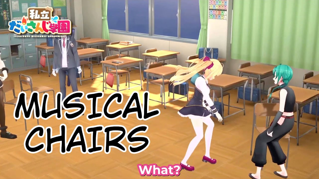 [Eng Subs] Musical chairs with Ryushen, Touya, Chaika and Rion [Nijisanji]