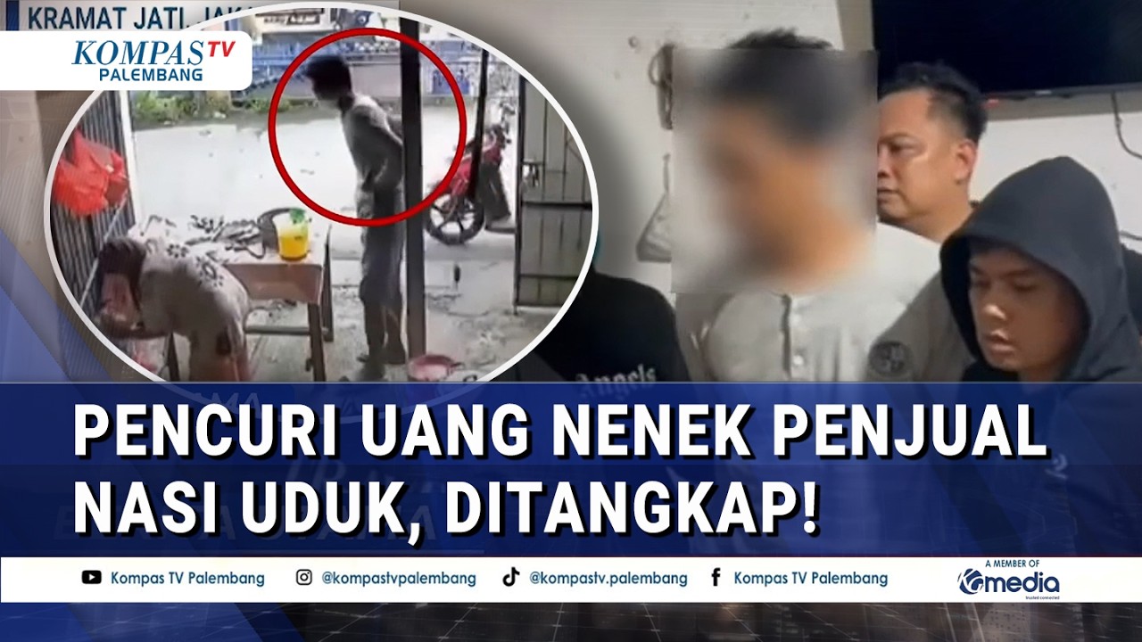 Detik-Detik Polisi Tangkap Pencuri Uang Nenek Penjual Nasi Uduk
