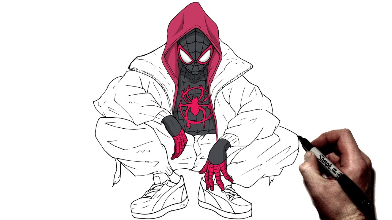 Как нарисовать Майлза Моралеса | Шаг за шагом | Spiderverse