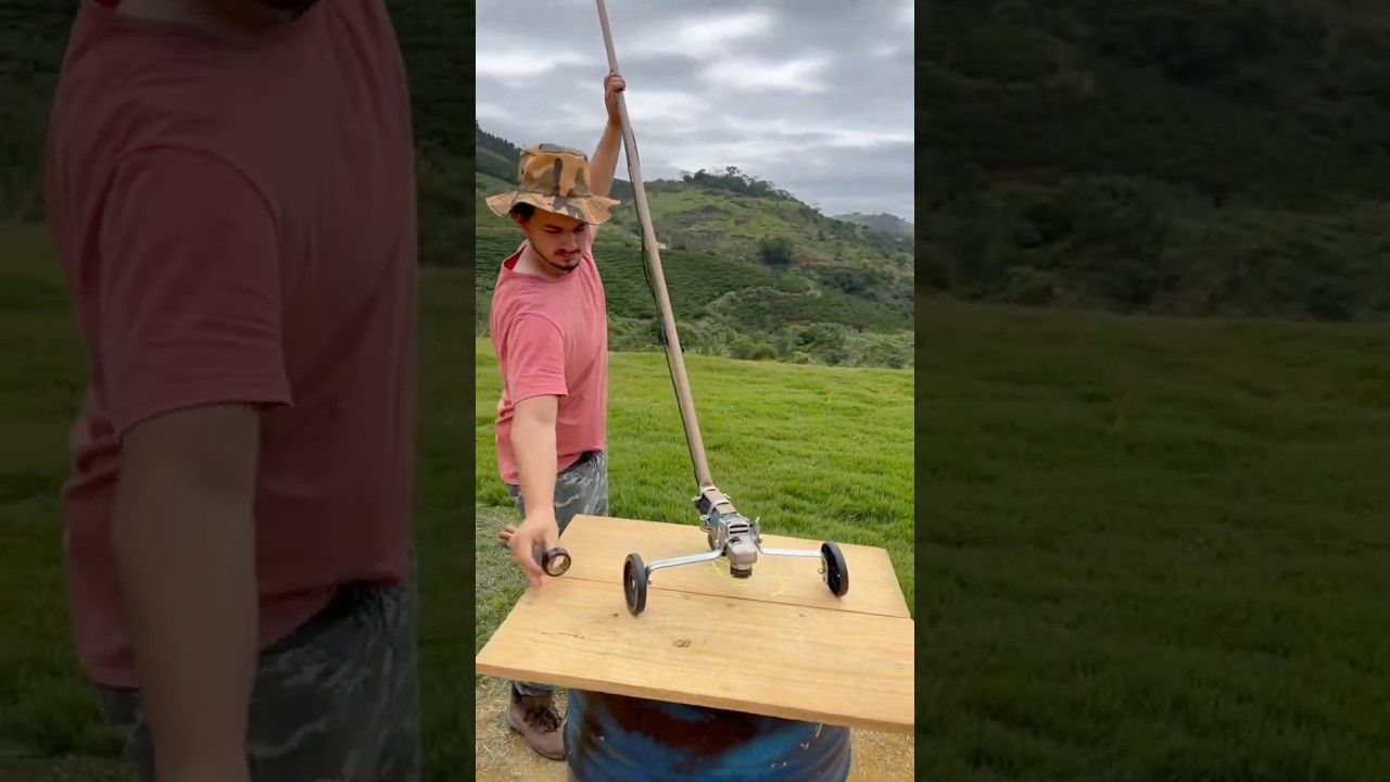 Turning an Angle Grinder Into a Grass Trimmer