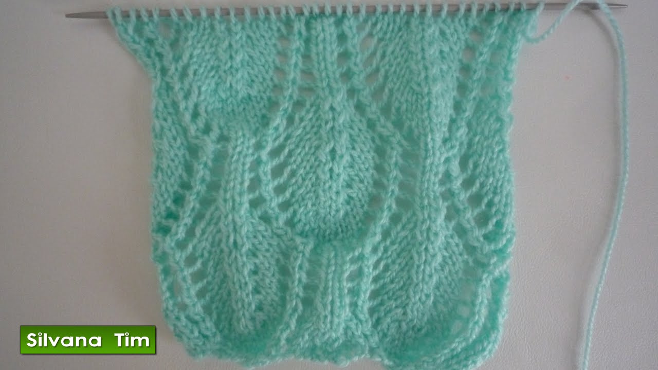 Punto (puntada) HOJAS CALADAS. Tejido con dos agujas # 383