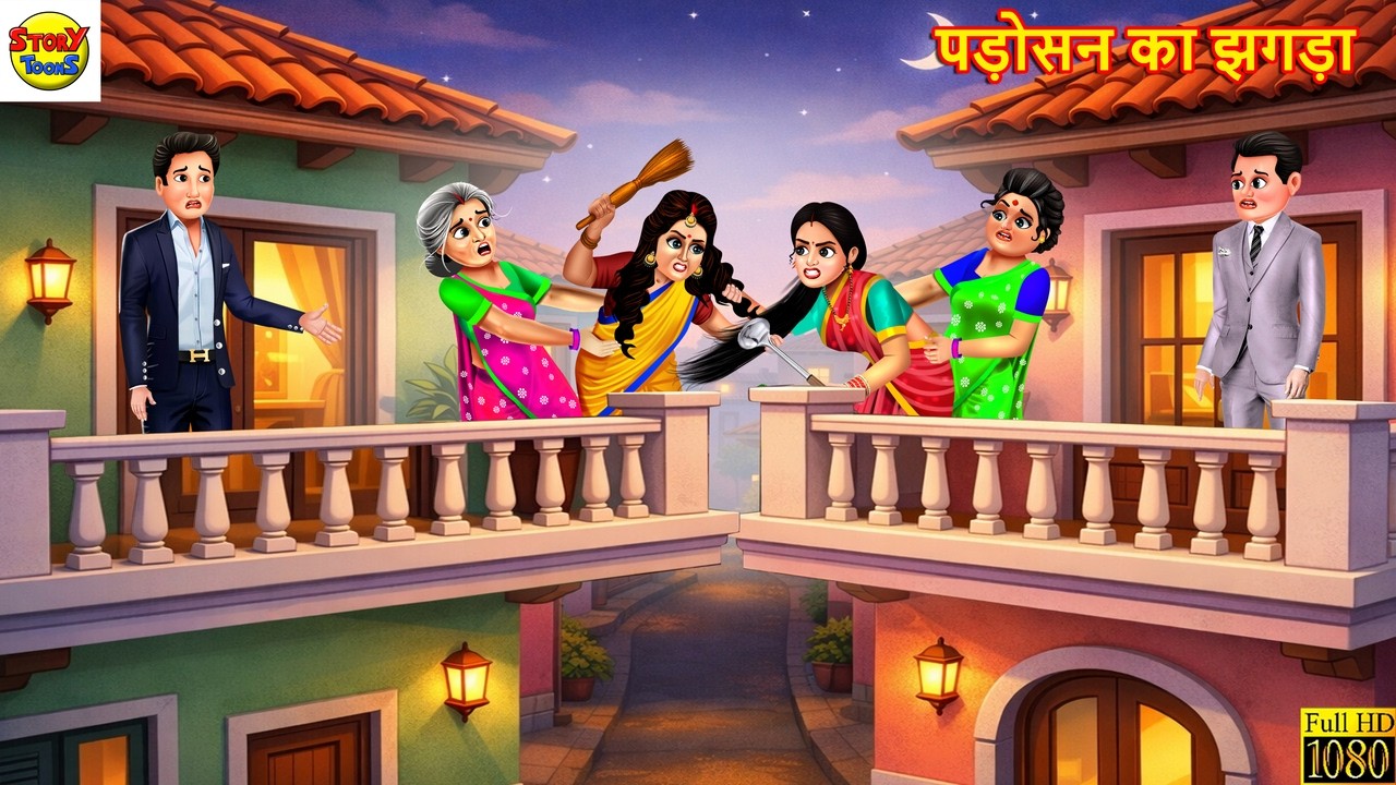 पड़ोसनों का झगड़ा | Padosano Ka Jhagda | Hindi Kahani | Moral Stories | Kahaniya |Cartoon Video |Story