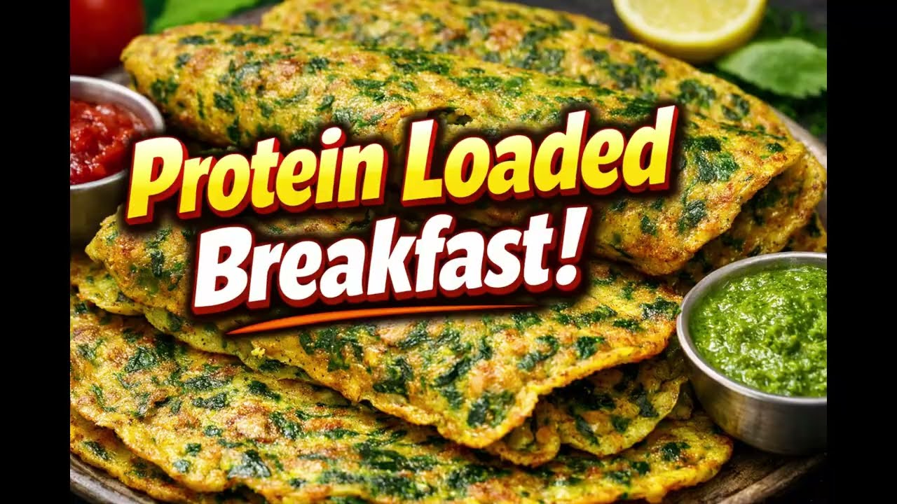 Besan Palak Chilla | Stop Eating Idli! Try This Protein Breakfast 😳 #balanceddiet