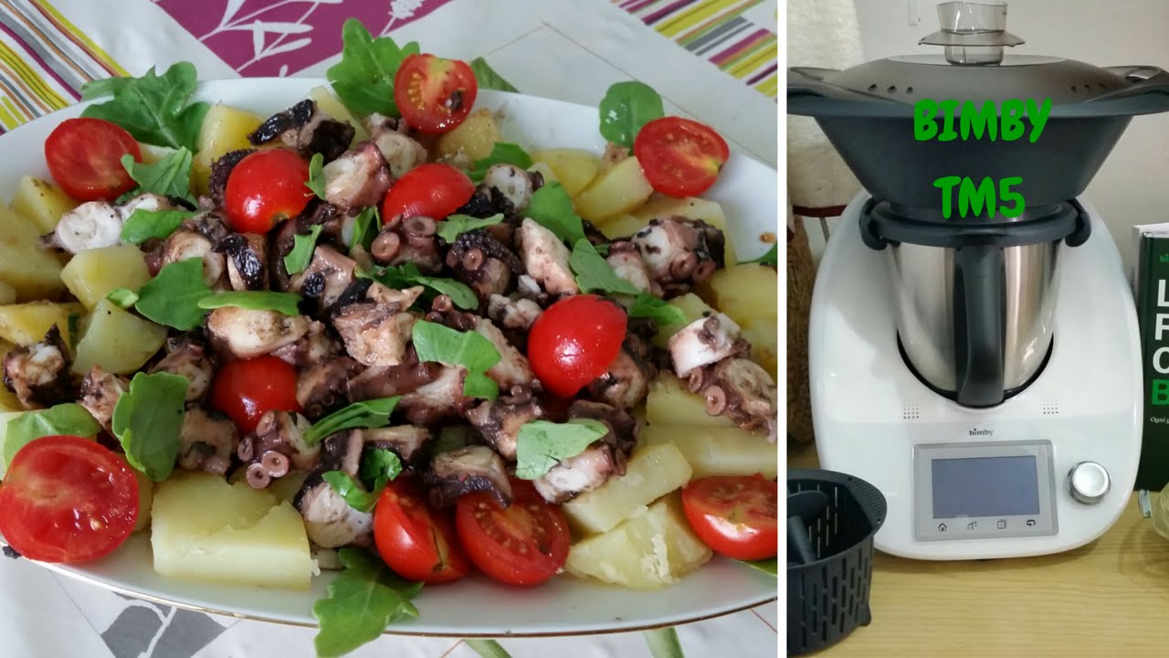 INSALATA DI POLPO CON PATATE, POMODORINI E RUCOLA - Ricetta Facile BIMBY TM5 LIGHT