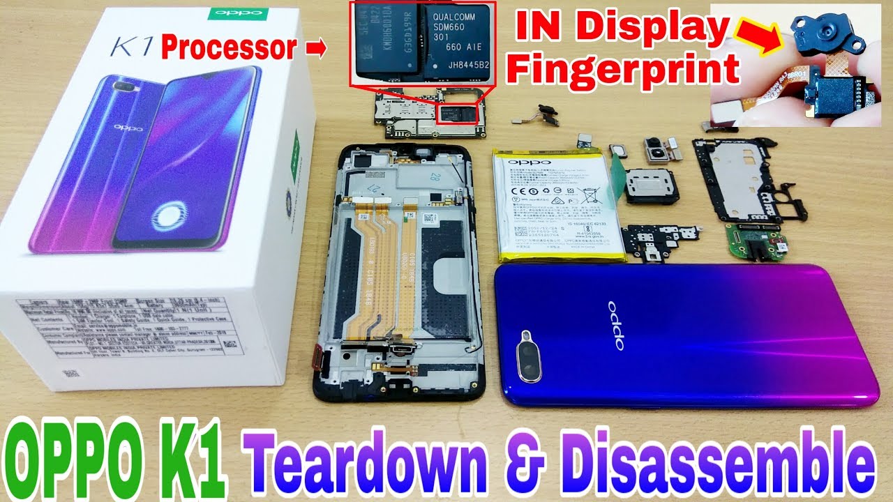 OPPO K1 Teardown & Disassemble | Remove Display FingerPrint | Replace Parts Oppo K1 | Remove Battery