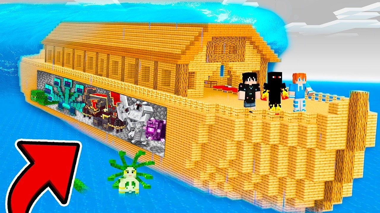 Hice un arca de MOBS de MODS como Noé