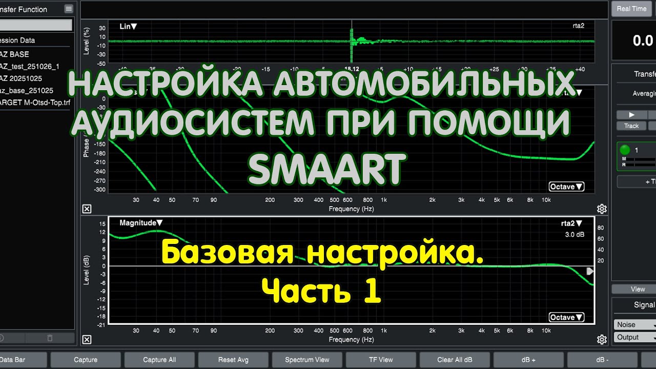 Настройка автомобильных аудиосистем при помощи  Smaart 5.1. Базовая настройка ВЧ-СЧ.