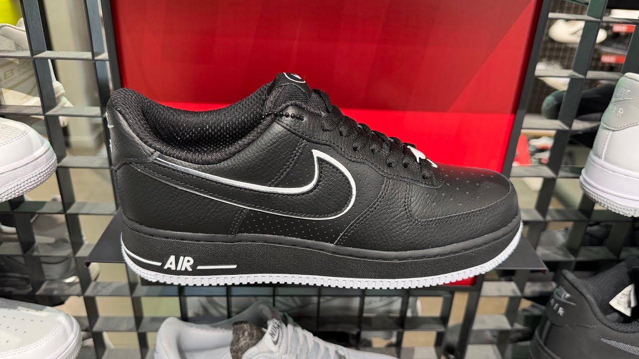 Nike Air Force 1 &lsquo;07 LV8 (Black/ Black/ White) - Style Code: IV6027-001