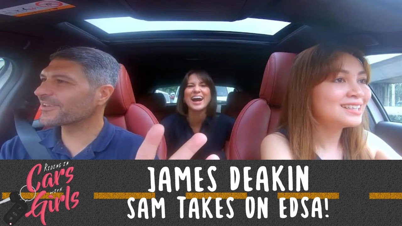 James Deakin teaches driving on EDSA | Sam's first time! | Riding In Cars With Girls | Bianca King