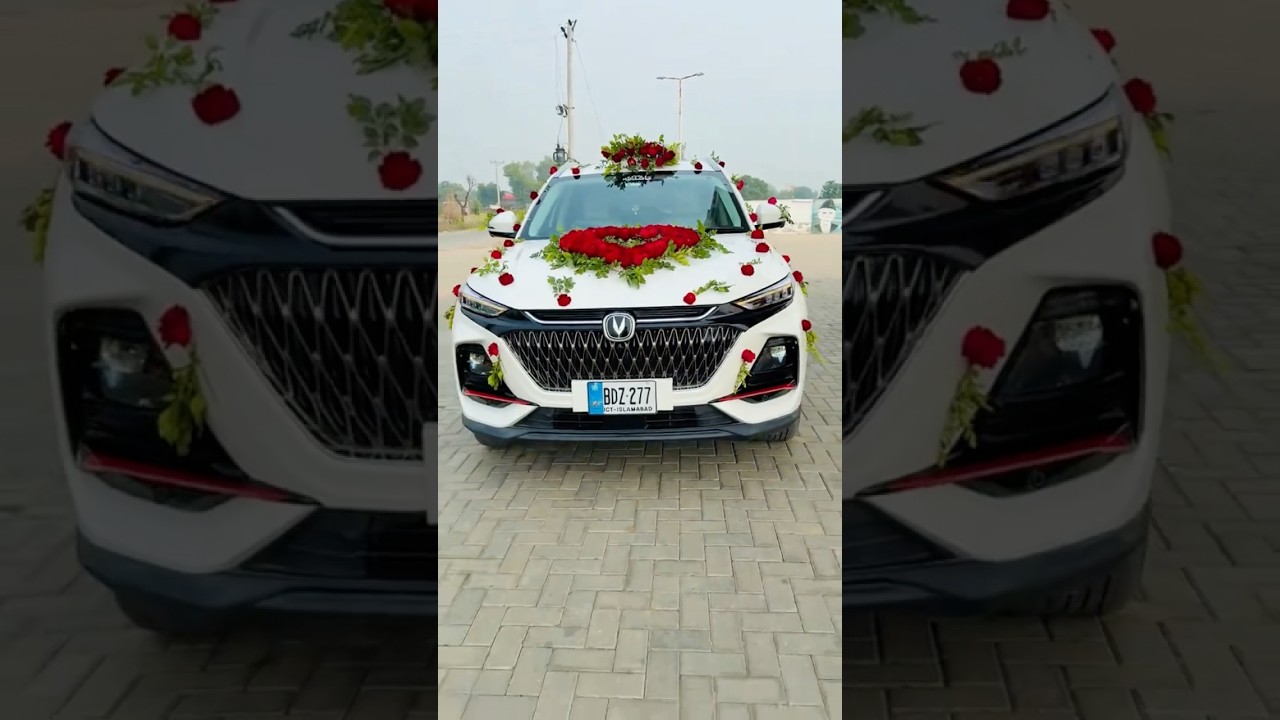 Wedding car decoration fresh flowers 🌹 