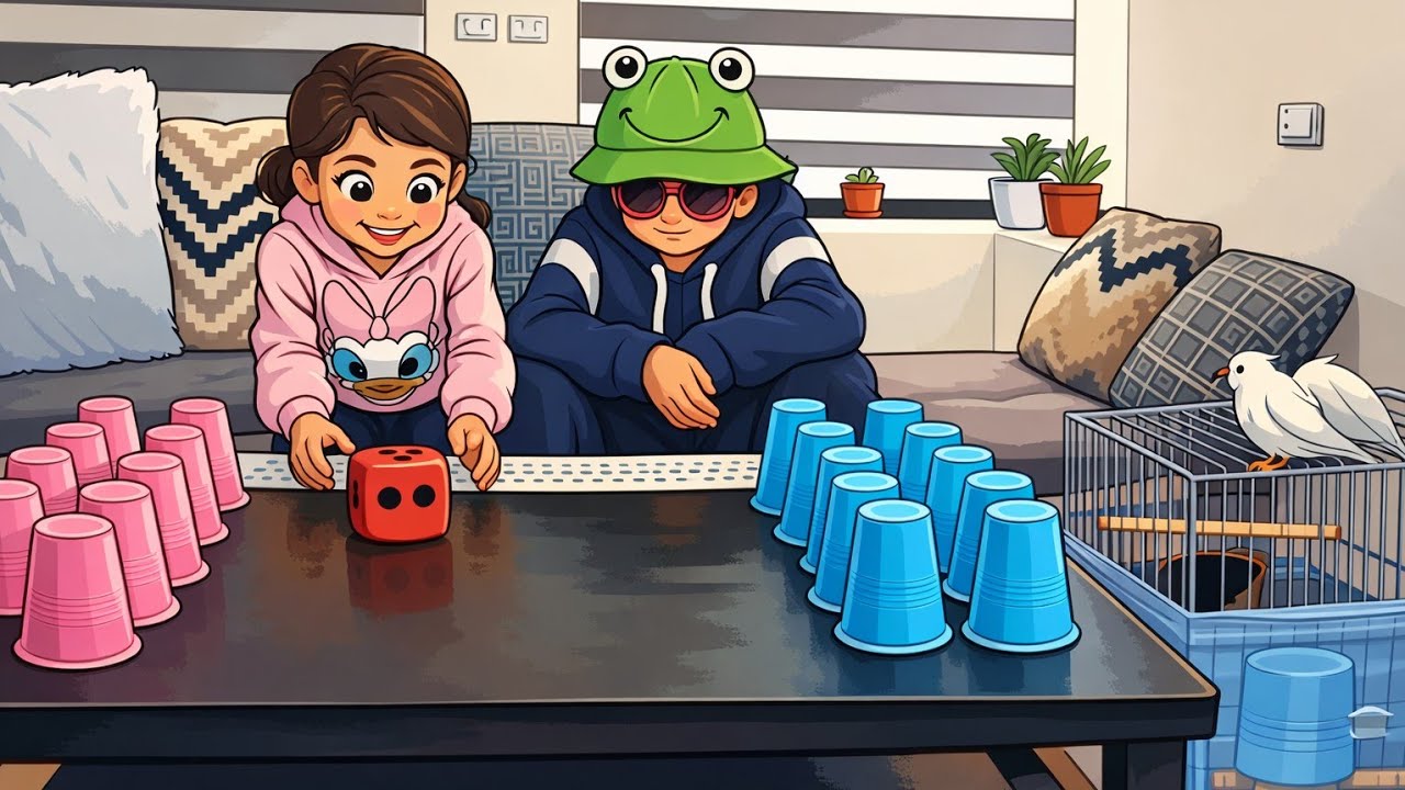 مين رح يخسر كاساته؟ 👀 | Cup Game Challenge 