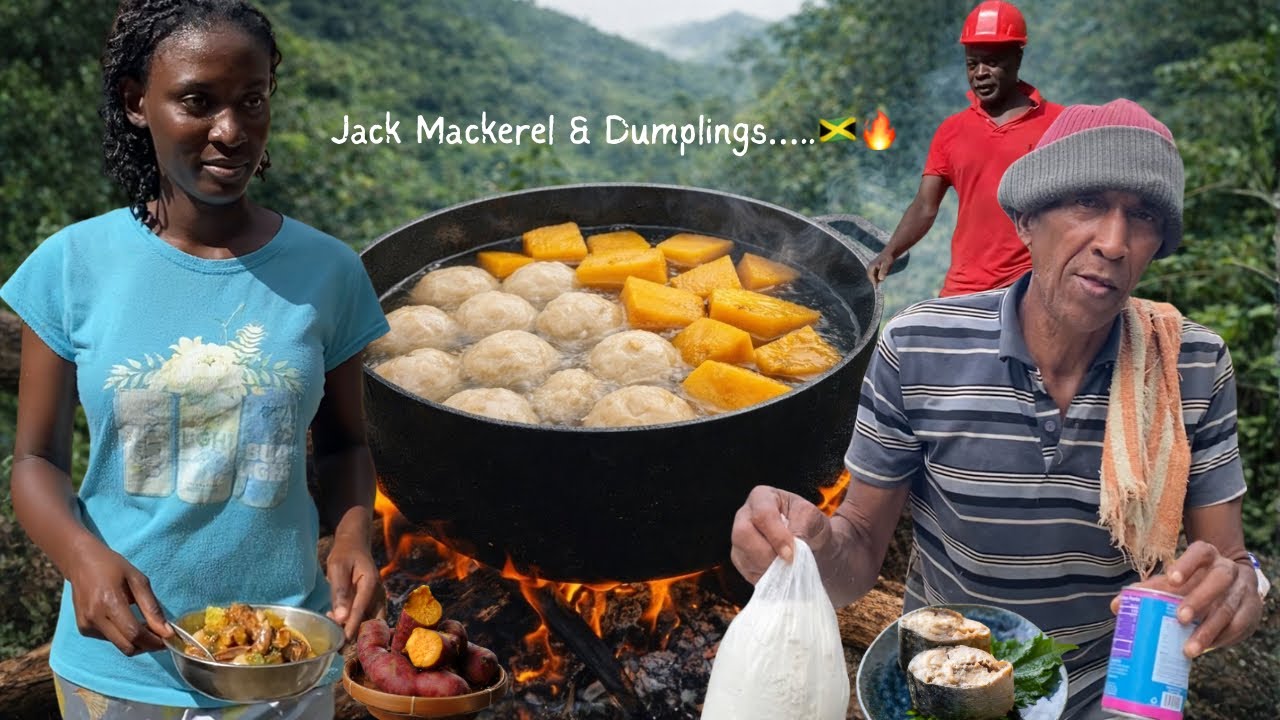 Simple Jamaican Weekend Meal! Cooking Dumplings & Jack Mackerel for the Crew 🔥🇯🇲