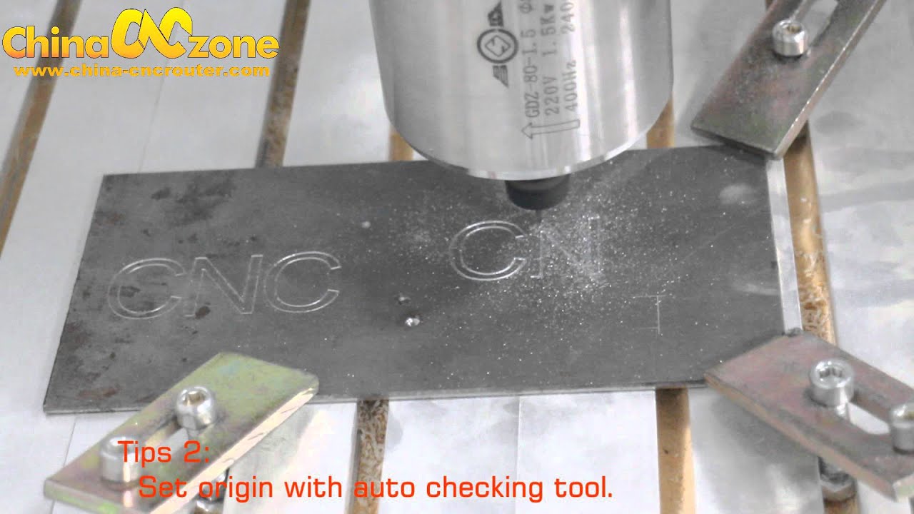ChinaCNCzone 1500W Spindle 6040 CNC Router CNC 6040Z For Milling Iron Hole