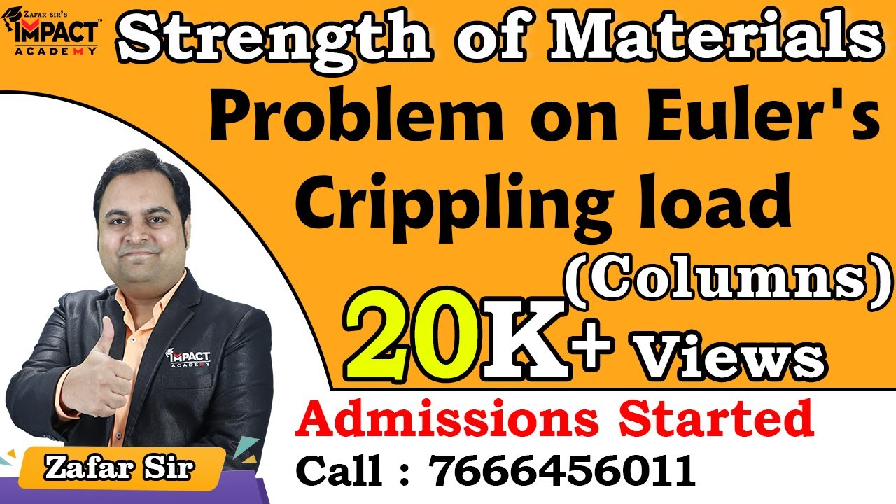 Problem on Euler's Crippling load | Columns | Strength of Materials #engineering #gateexam2025 #2025