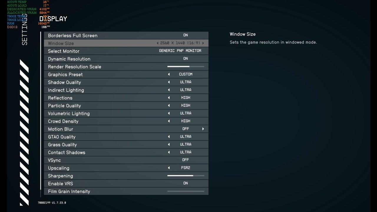 Starfield Frame Gen MOD Test RTX 4070TI Ryzen 9 7900x