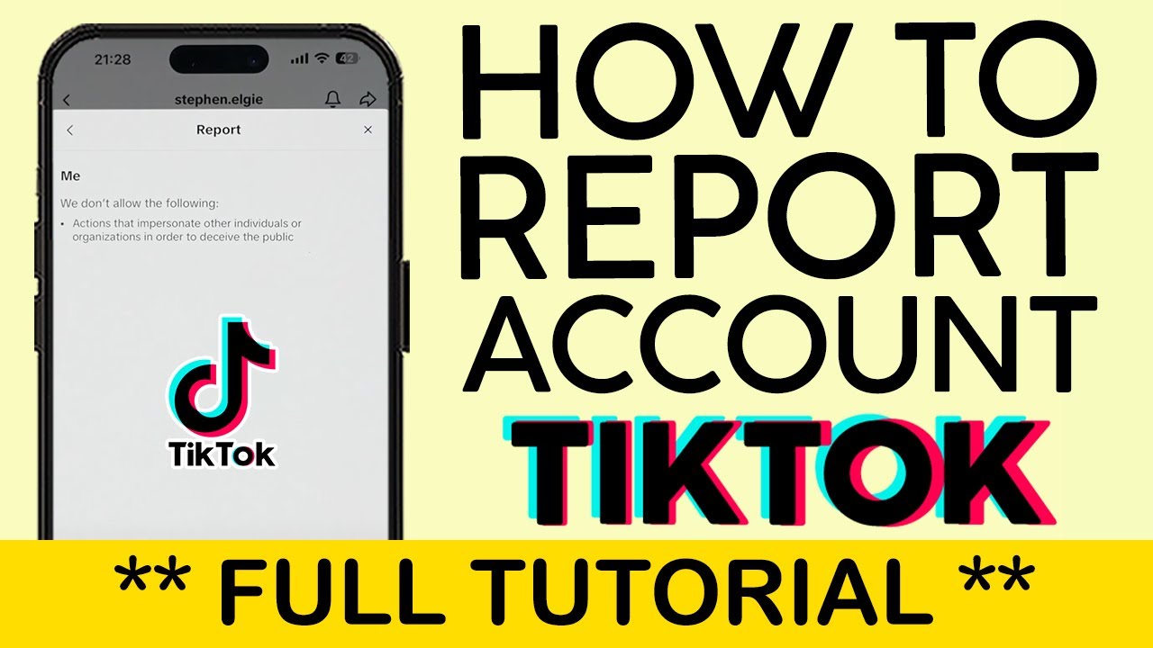 How to Report Account on Tiktok | Report Tiktok Account (2023)