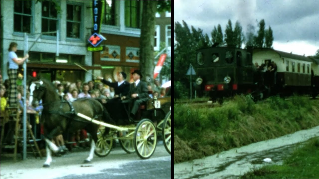 1973 Hoorn: Ringsteken op de Gedempte Turfhaven en Stoomtrein