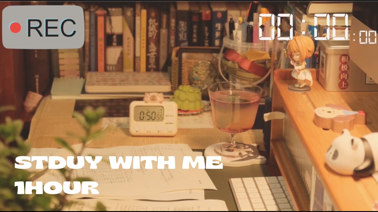 1-HOUR STUDY WITH ME | PEACEFUL DAY | 1小時-學習陪伴 #studywithme #studymotivation