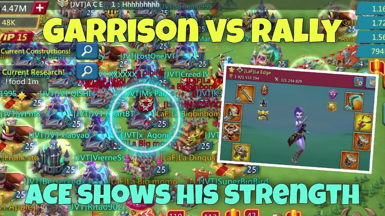 Lords Mobile - The WORST rally leader in LaF was countered by ACE. SOLO vs RALLY. Bunny wasted