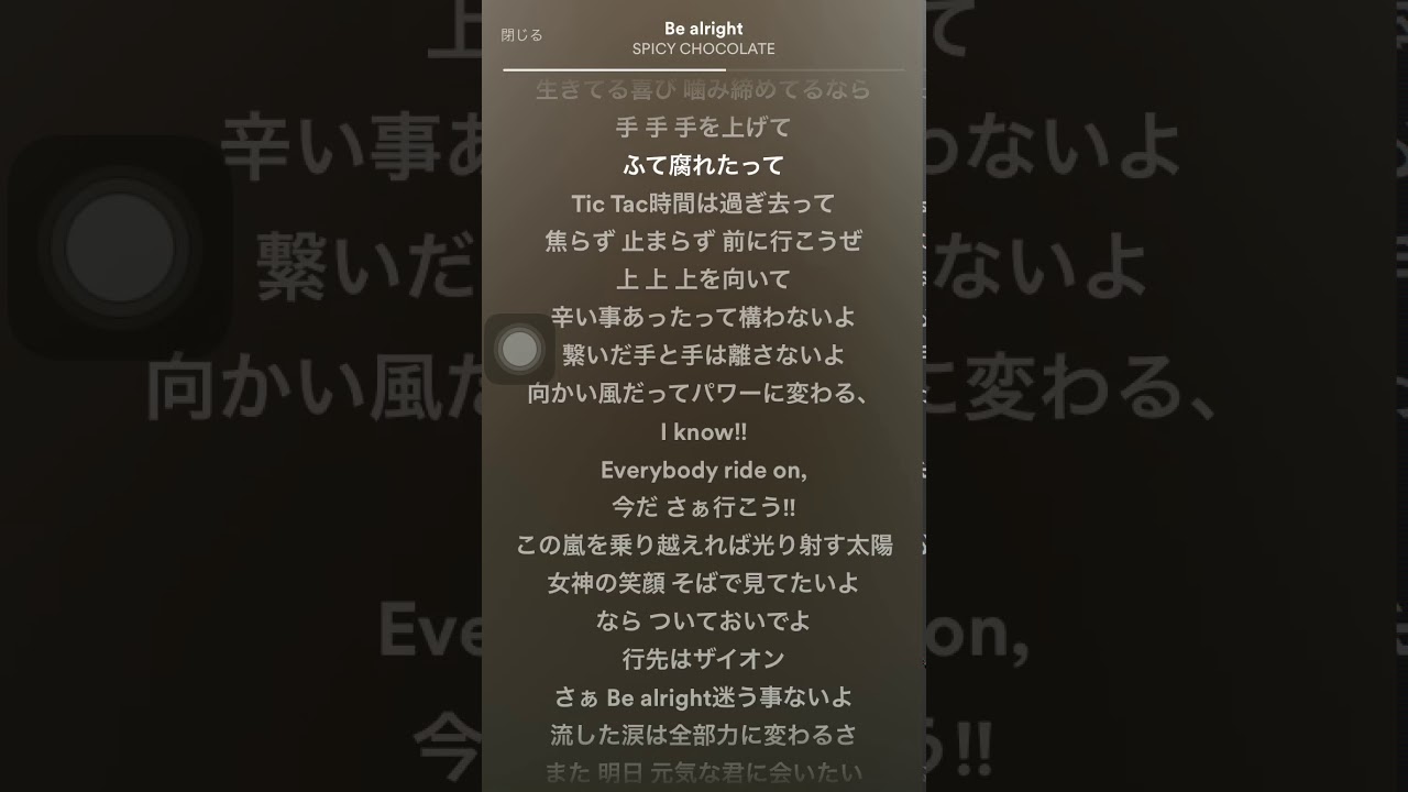 スパイシーチョコレート be alright
