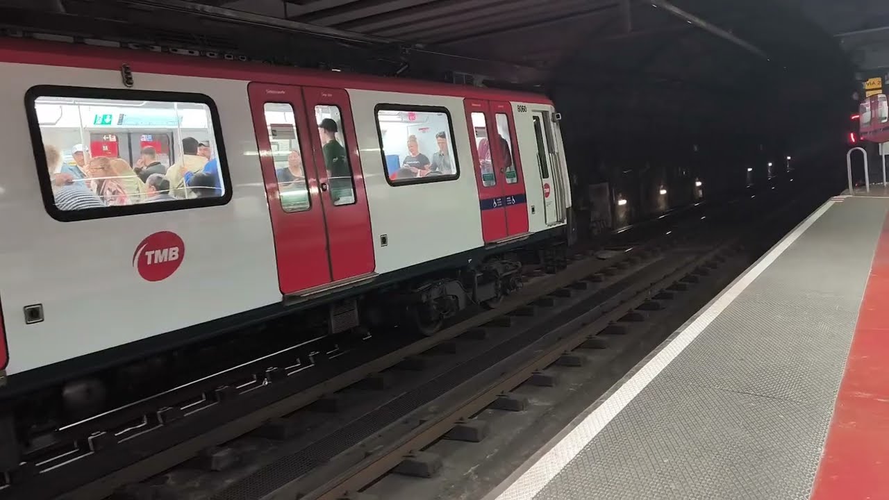Metro Barcelona L1 Trayecto de Espanya a Torrassa en Serie 8069