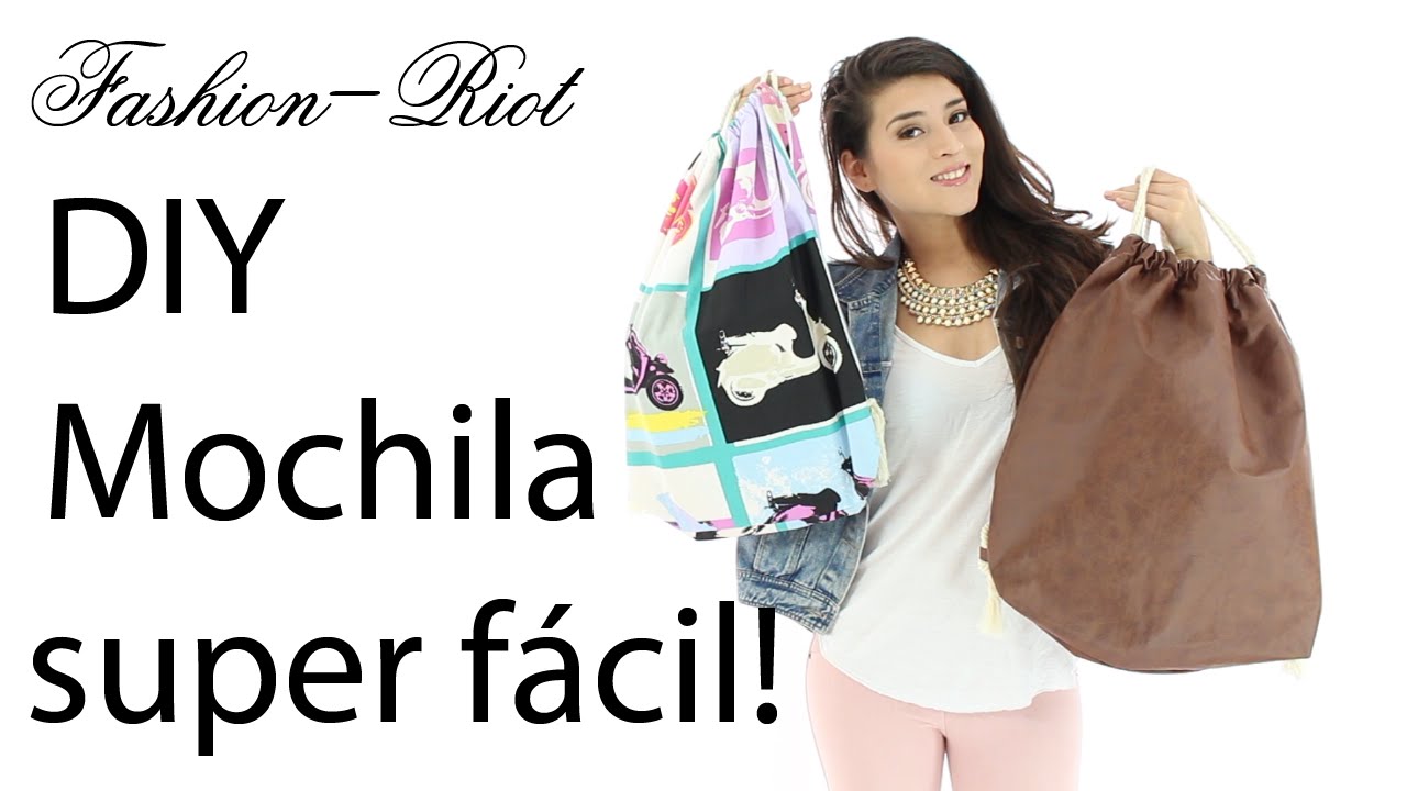 DIY Como hacer una Mochila de cordón | Fashion Riot