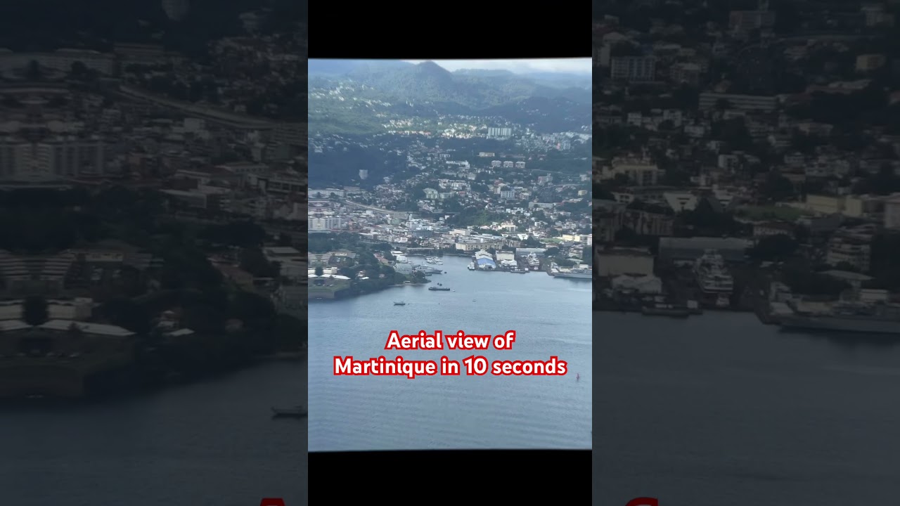 The spectacular aerial view of Martinique from the sky! # travel shoots#richestravel