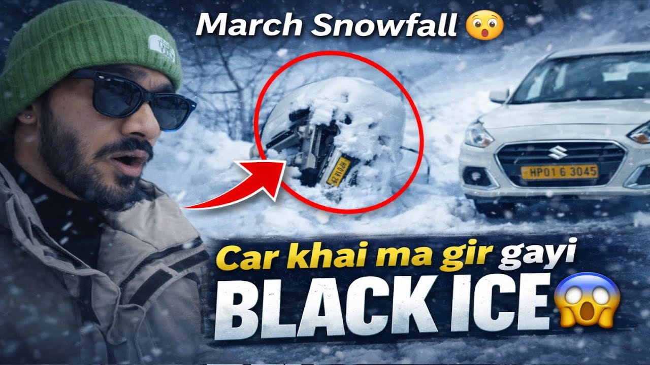 Live crash near Atal Tunnel | Sliding cars in Black-ice | Sudden snowfall
