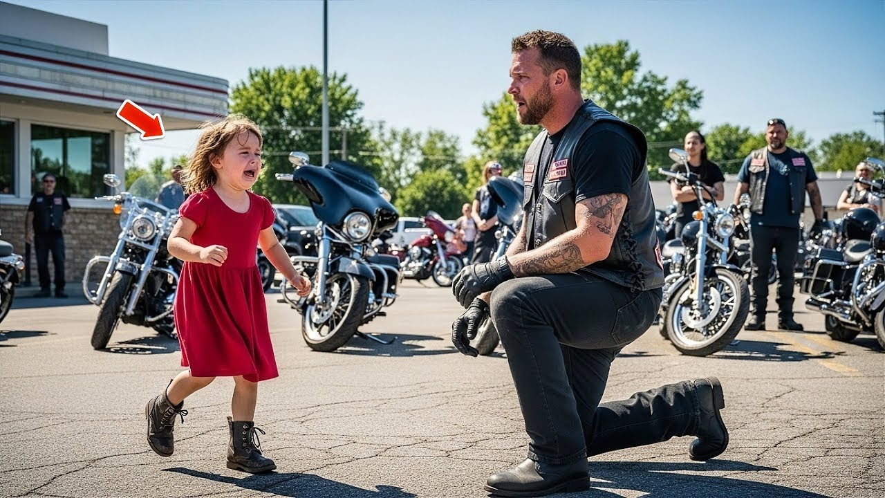 Weinendes Mädchen rennt zu Bikern „Sie schlagen meine Mama!“ — Ihre Reaktion rührt zu Tränen.