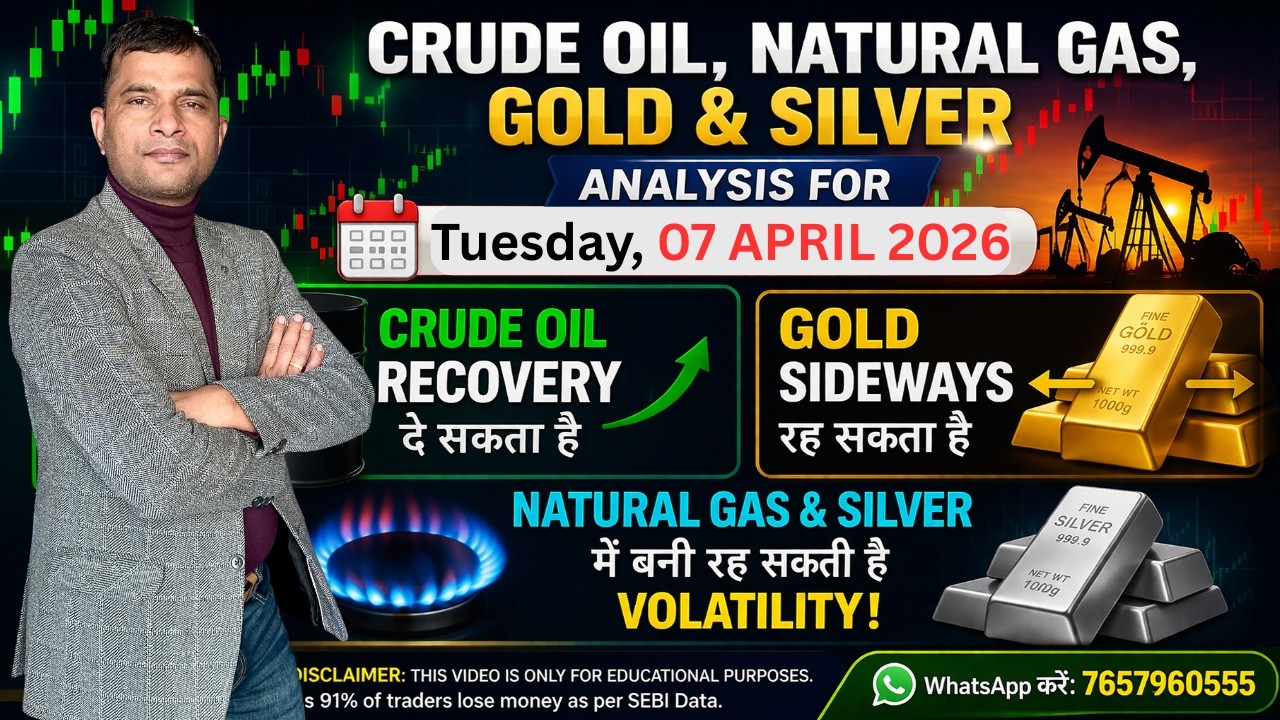 Crude Oil, Natural Gas, Gold & Silver Analysis for Tuesday 07 April 2026 | MCX Commodity Outlook