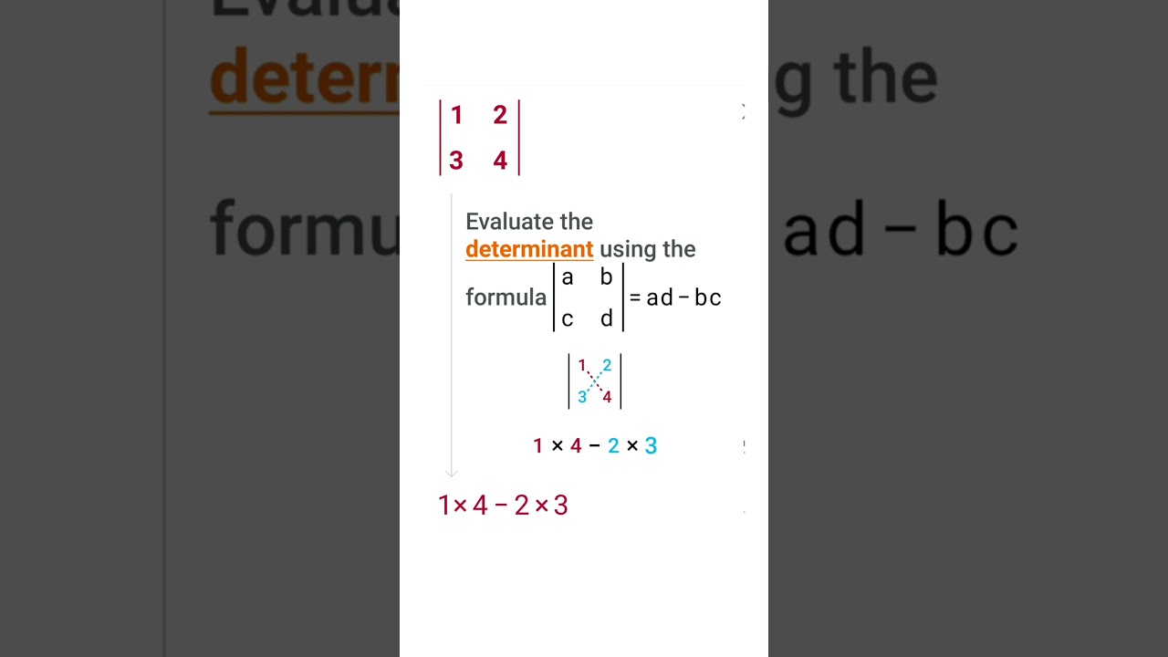 Evaluate the determinant 