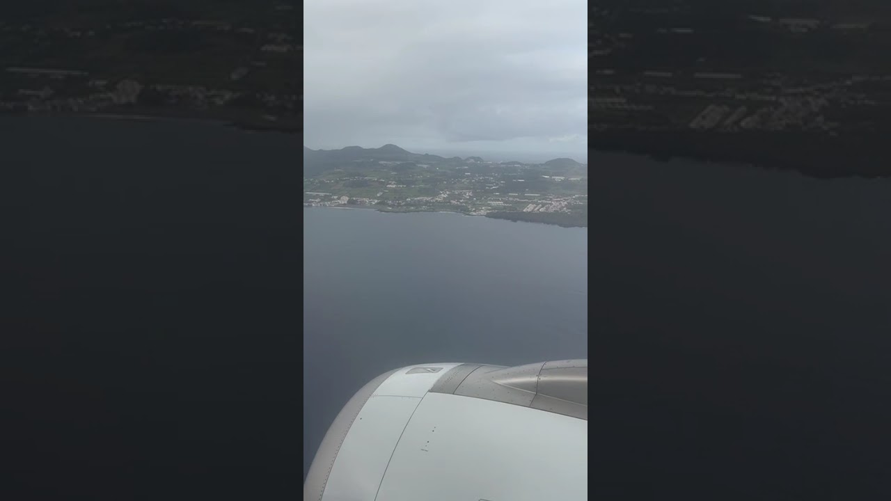 Airbus A320 from Azores Airlines Landing on Runway in Ponta Delgada João Paulo II Airport 