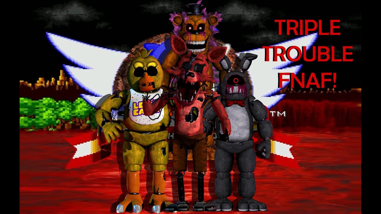 [FNAF] (SONIC. EXE) speed edit: triple trouble fnaf!