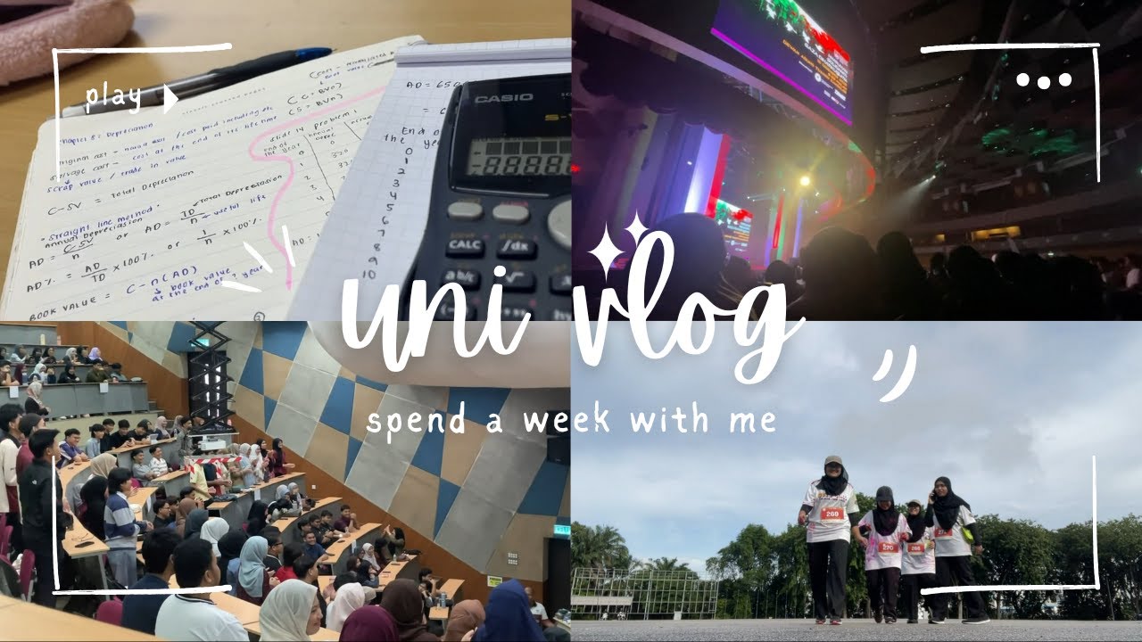 VLOG#55: A productive week in my life uni edition📂@ UiTM I class, study for test, event