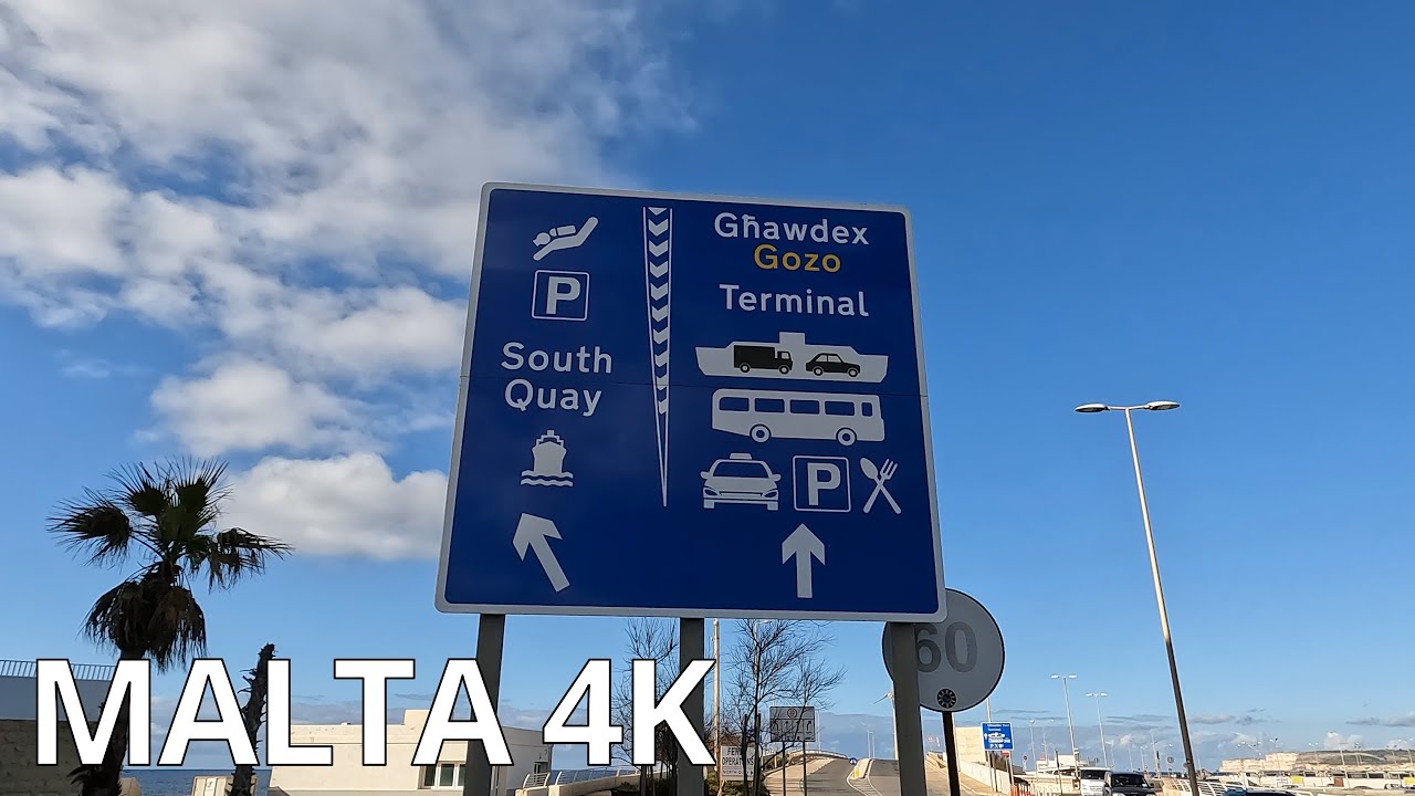 MALTA Bus Ride, Cirkewwa to Sliema, Saturday in Winter - N005 [4K]