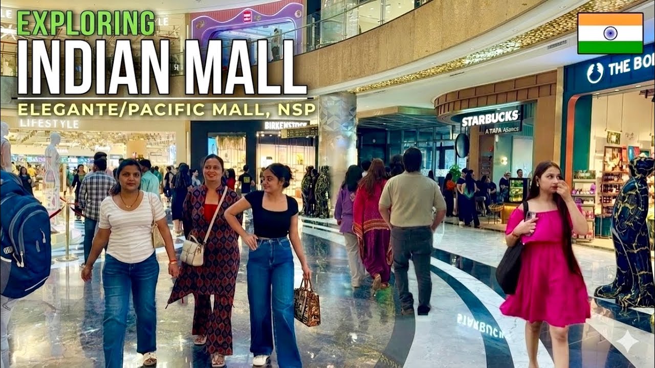 [4K] 🇮🇳INSIDE An INDIAN MALL: NSP Delhi | Elegante & Pacific Mall - Walk Tour
