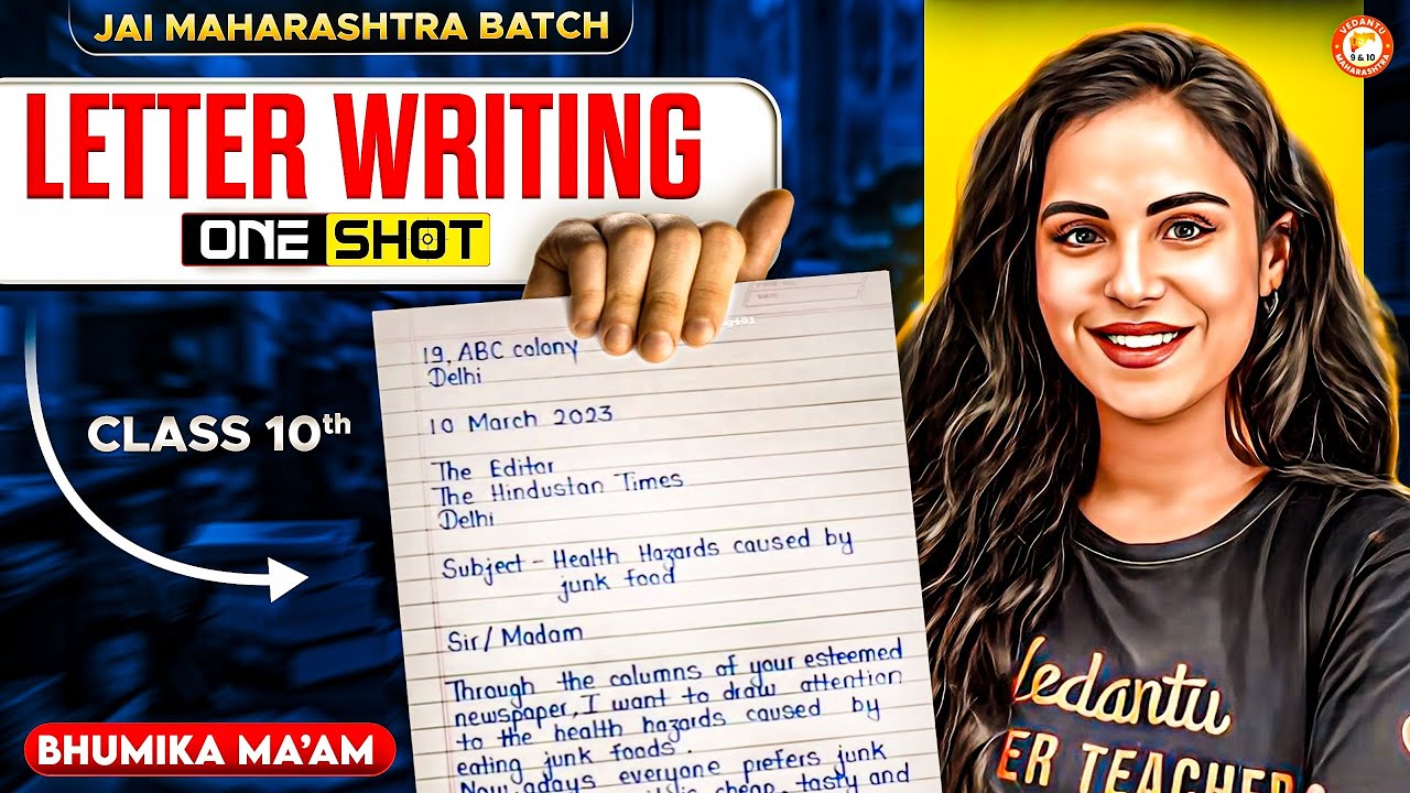 Letter Writing Class 10 One Shot | Complete Format & Tips | Maharashtra Board | By Bhumika Mam