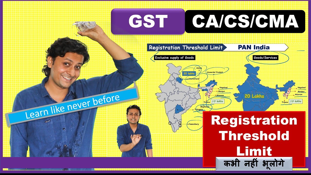 Shortcut to remember GST Registration Limits| gst registration limit turnover