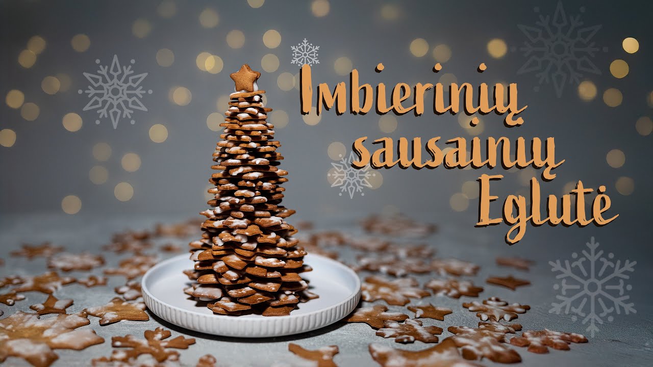 Imbierinių sausainių eglutė | Receptas | Gaminimo eiga | Dovanų idėja