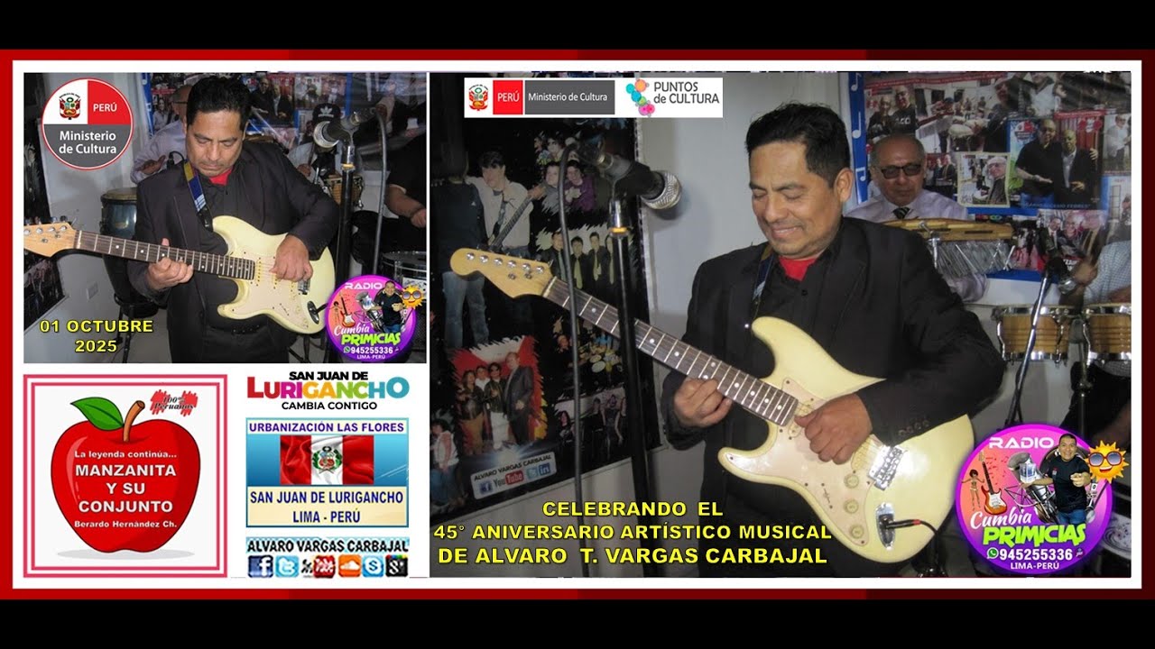45° ANIVERSARIO ARTÍSTICO MUSICAL DE ALVARO VARGAS CARBAJAL: 