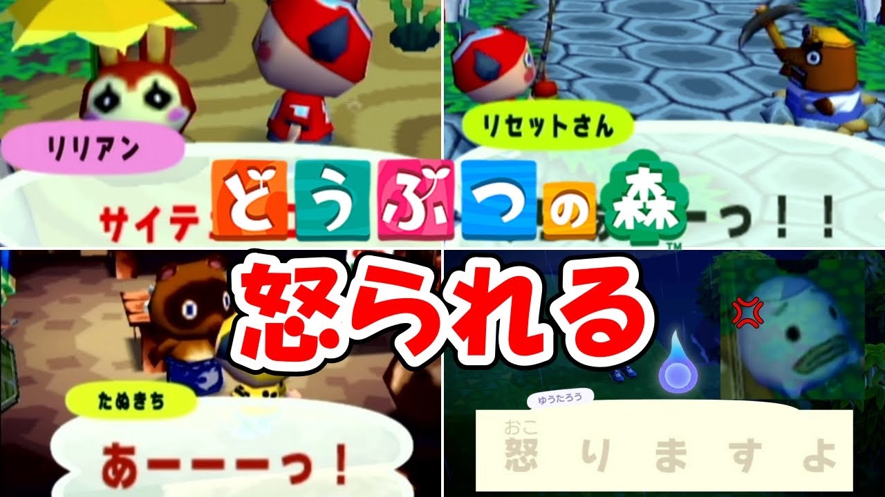 【どうぶつの森】怒られるシーン４選│怒られるシーン１【どうぶつの森e+】@ほのげ