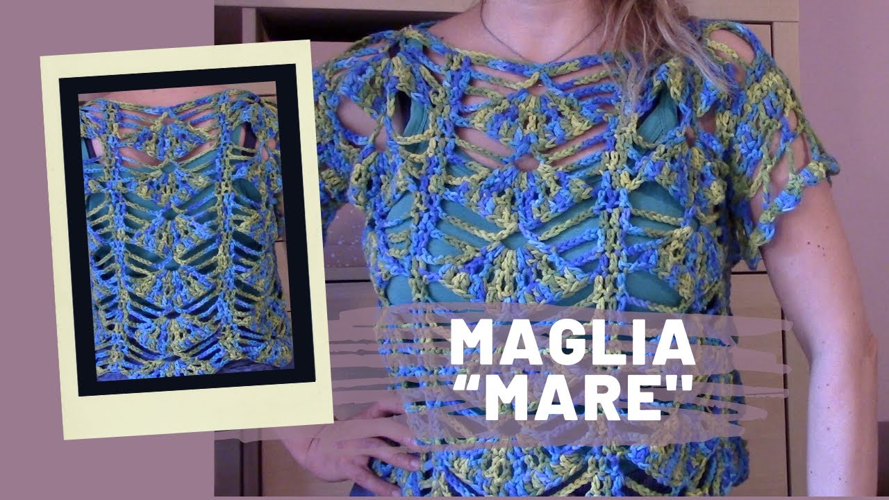 Maglia “Mare” all’uncinetto taglia M facile e veloce da realizzare