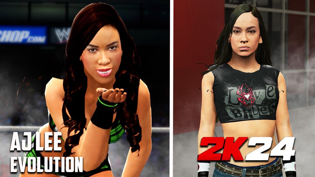 Aj Lee Evolution In WWE Games - WWE 13 to WWE 2K15