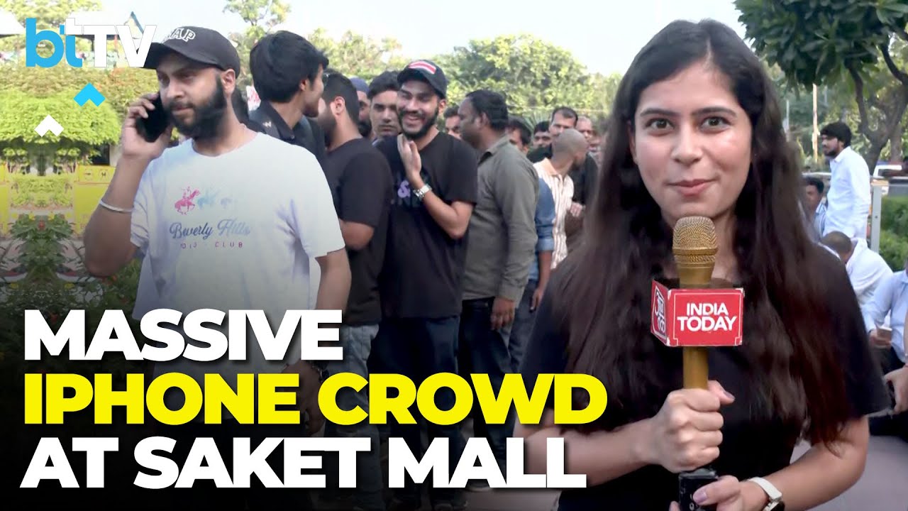 Watch: Huge Crowd At Delhi's Saket Mall As iPhone 16 Series Sale Begins In India
