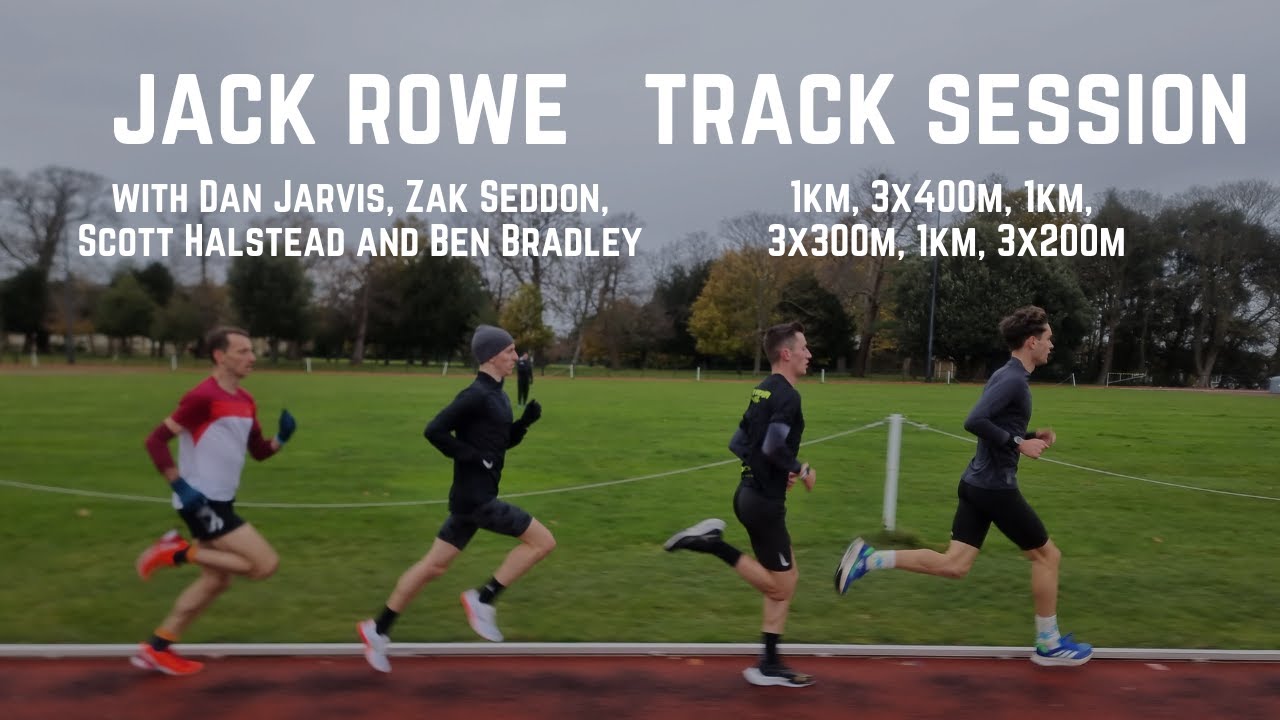 Джек Роу — 1 км, 3x400 м, 1 км, 3x300 м, 1 км, 3x200 м