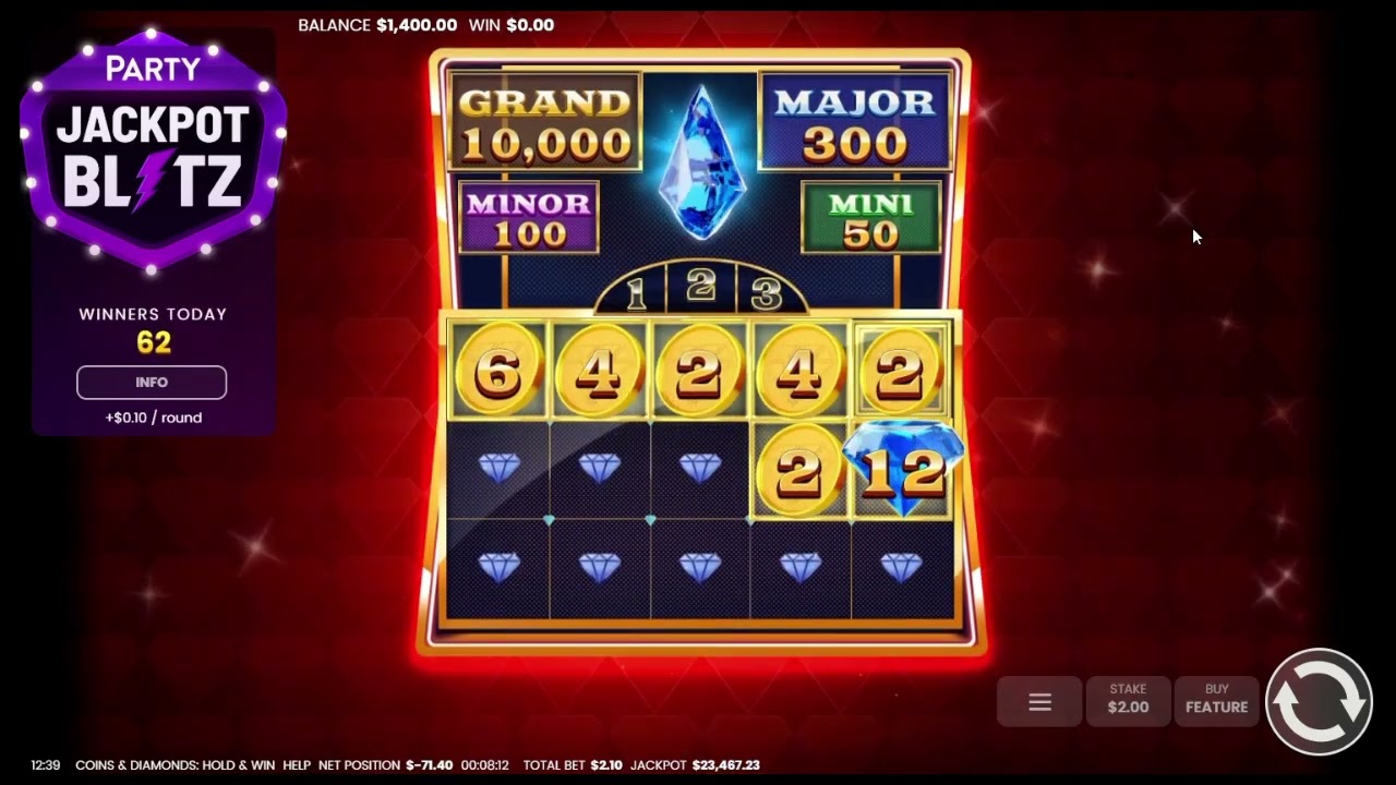 Coins and Diamonds Hold and Win   Bonus