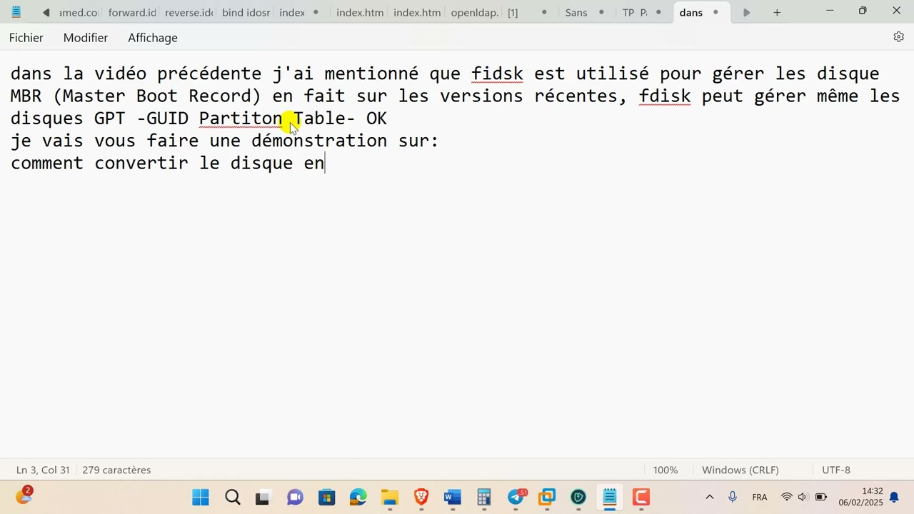 fdisk pour partitionner un disque GPT