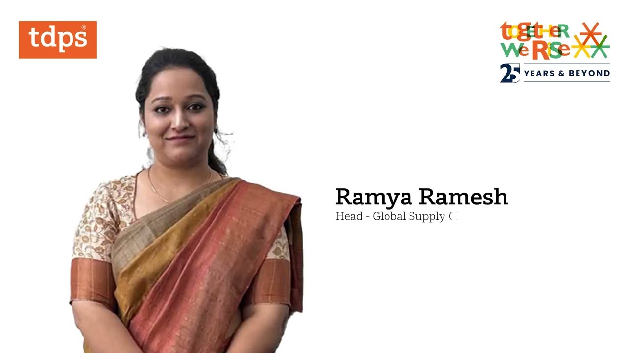 TDPS 25th Anniversary Glimpse | Speech | Ms. Ramya Ramesh | Head- Global Supply Chain and IT