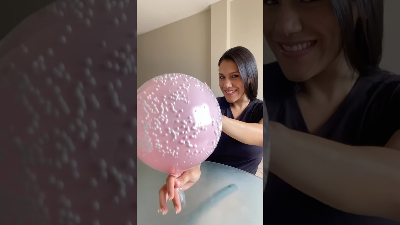 Globo burbuja personalizado con esferas de icopor 